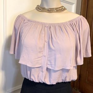 LA Hearts Off The Shoulder Ruffle Blouse